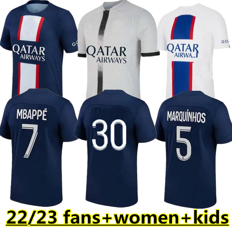 

Kids kit socks MBAPPE HAKIMI soccer jersey SERGIO RAMOS 22 23 Paris Maillots de football 2022 2023 MARQUINHOS VERRATTI pSGS HAKIMI shirt uniforms maillot foot third, Grey