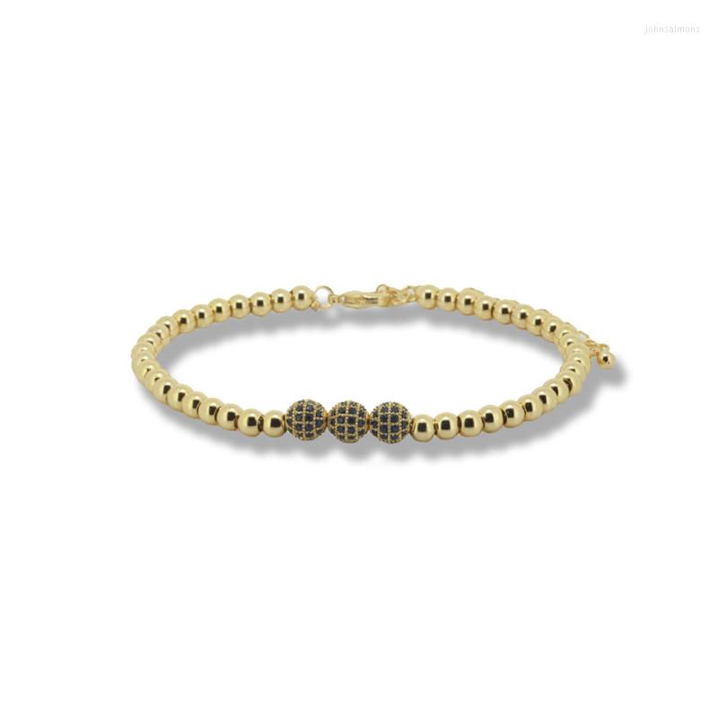 

Charm Bracelets Brand Anil Arjandas 24K Micro Pave CZ Classic Braiding Unisex Macrame For Men Women Wedding Gift 2022