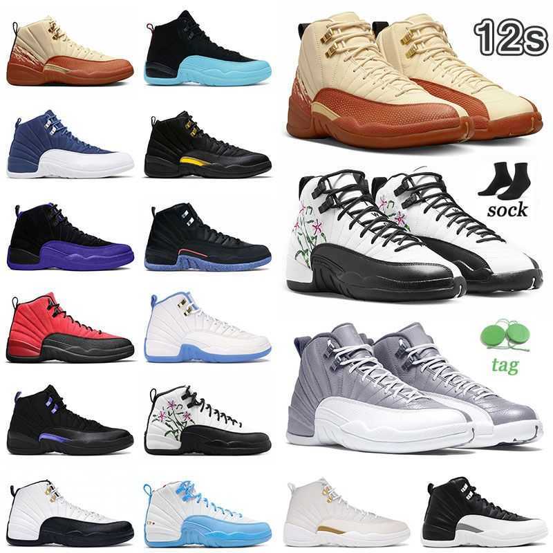 Jordens 12s Chaussures de basket-ball pour hommes Jumpman 12 Stelth a ma maniere gs floral Eastside Golf Game Royal Black Taxi Reptile Machiga Ai