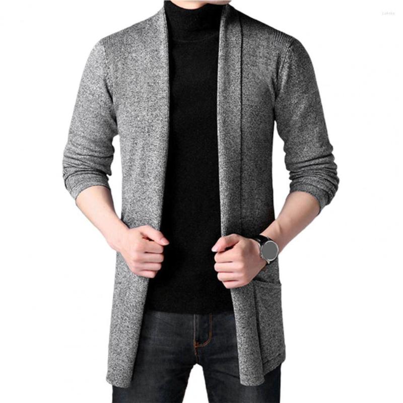 

Men's Sweaters Men Cardigan Sweater Coat Pure Color Anti-shrink Autumn Winter Knitting For Work Office Male Clothing, Khaki