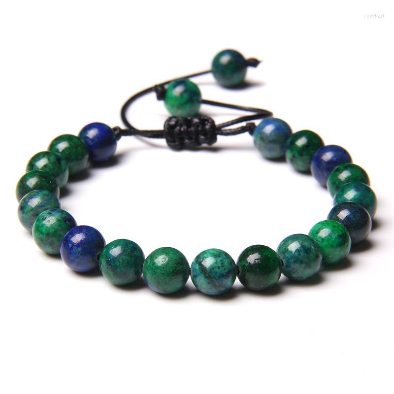 

Strand Handmade Women Braid Bracelet Natural Amethysts Lapis Lazuli Tiger Eye Stone Beads Braided Bracelets Yoga Jewelry For Men