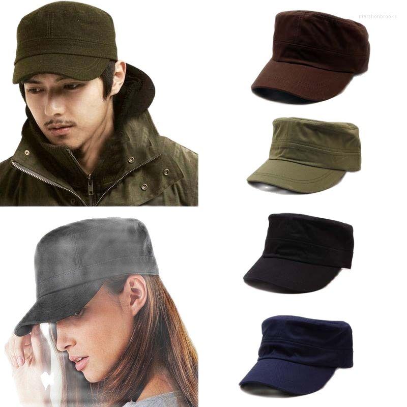 

Berets Spring Autumn Unisex Wholesale Military Hats For Men Flat Cap Women Vintage Bone Male Female Army Sun Student JM05, White