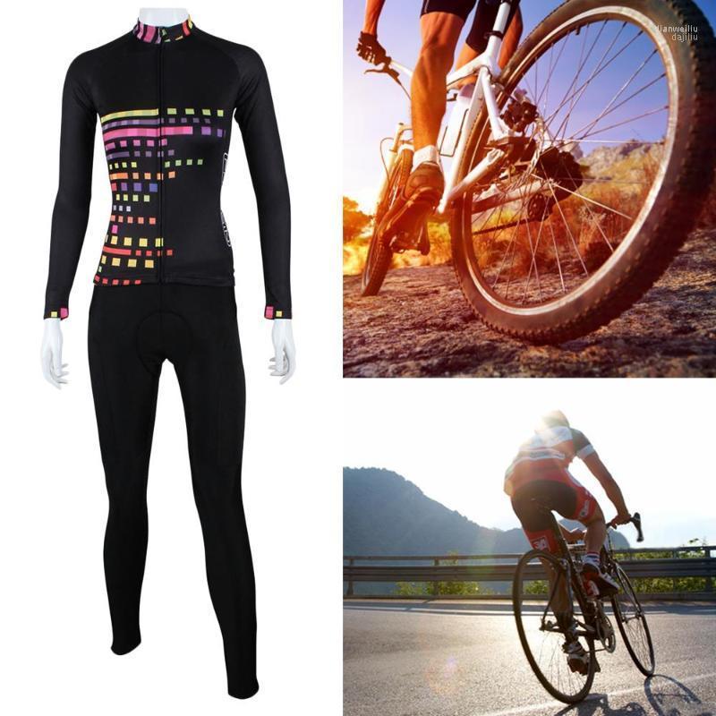 

Racing Sets Bike Clothes Bicycle Outdoors Sports Athletic Wear Competition Clothing Woman 2 Styles Cycling Fitness Road1, Color block