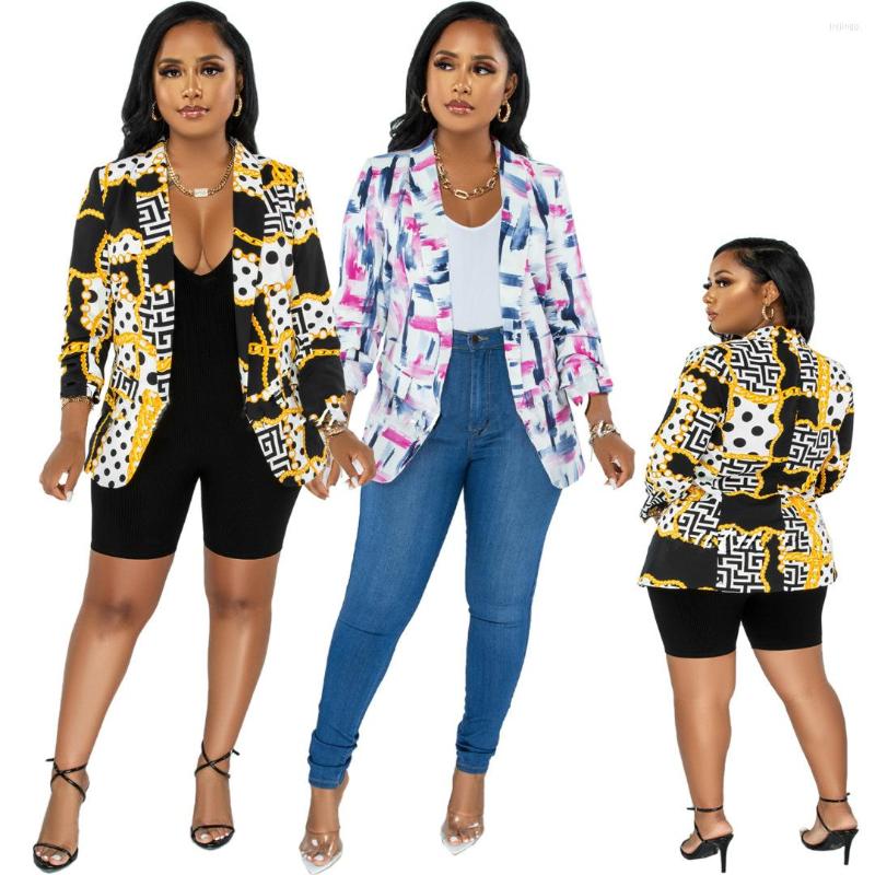 

Women' Suits Blazer Women Fashion Printed Casual Small Suit Women, Pink