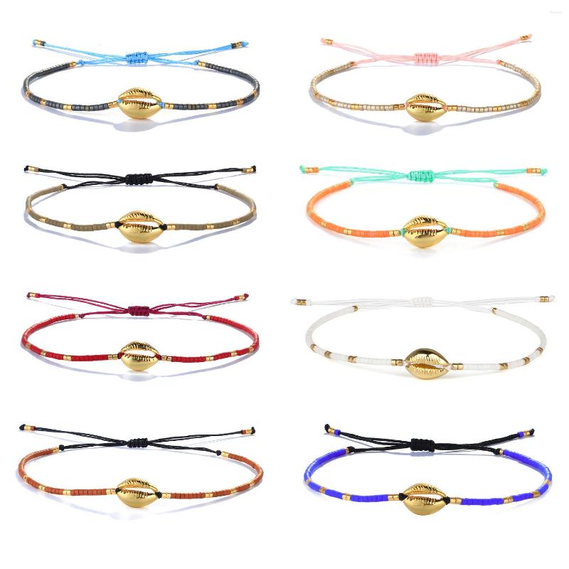 

Charm Bracelets C.QUAN CHI Miyuki For Women Simple Gold Seashell Jewelry Handmade Seed Beads Cute Girls Bangle