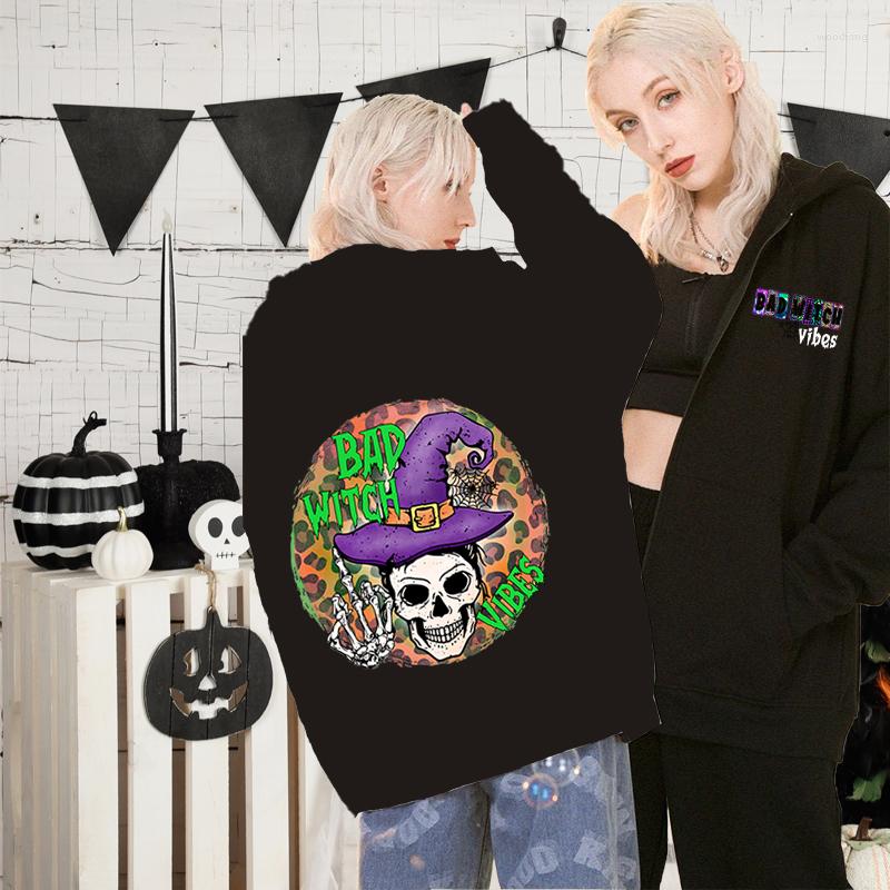 

Men's Hoodies Bad Witch Printing Zip Tops Harajuku Long Sleeve Fleece Casual Sweatshirt Wear Their Own Personality Halloween Up, Gmhalloween1574-1575