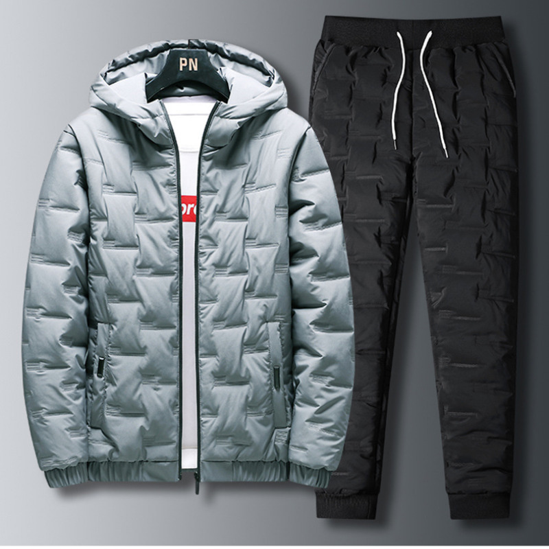 

Men's Tracksuits Jackets Men Tracksuit Sets Thick Windproof Fashion Mens Hooded Bomber Coats Sportsweart Suit Two Pieces Sweatsuit Warm Men Sets 221010, Khaki