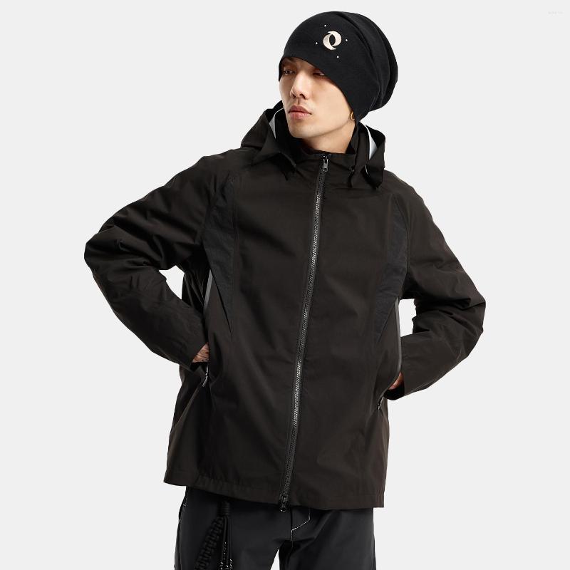 

Men' Jackets Nosucism IINTRMISSIONN 21aw Storm Jacket Detachable Hood Waterproof Zipper For Inner Layer Techwear Warcore Streetwear, Picture shown