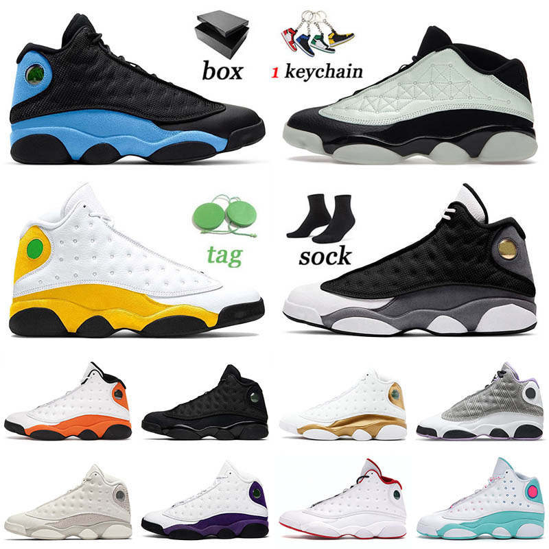 

Black Flint 13 13s XIII Men Basketball Shoes Top Jumpman Del Sol University Blue Singles Day Gold Glitter Starfish Mens Women Trainers Sneakers Size 36-47, D14 court purple 40-47