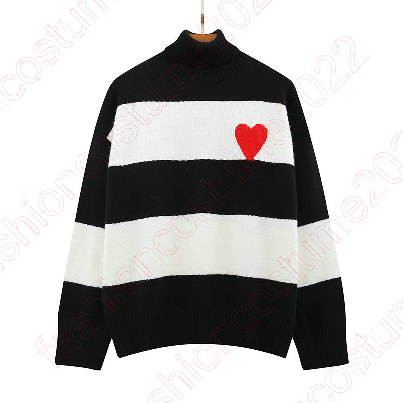 

Men's Sweaters Mi De Coeur Funnel Neck Sweater Striped Oversize Sweater Winter Knitting Sweater Pullovers Women Long Sleeve Turtleneck Knitted Chic Pull 2023
