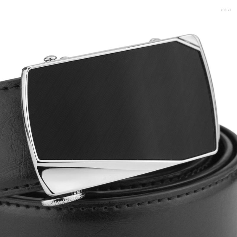 

Belts High Quality 3.5cm Wide Solid Buckle Only Black Genuine Leather Waist Strap Casual Cowskin Belt Men Waistband