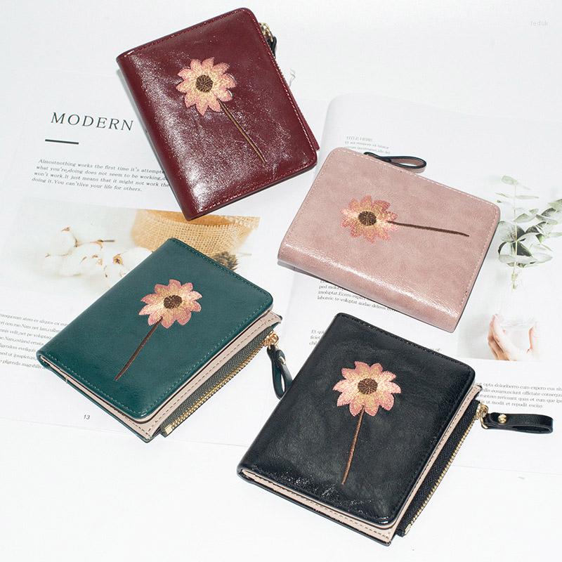 

Wallets Lovely Women's Wallet With Zipper Pocket Ladies Small Coin Purse Girls Short Card Holders, Dgn