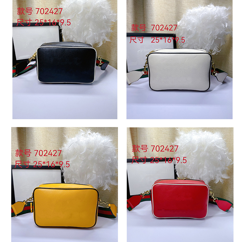 

5A G G A D co-branded full leather cross-body Camera Bags Trefoil print top luxury bag designer black shoulder bag purse