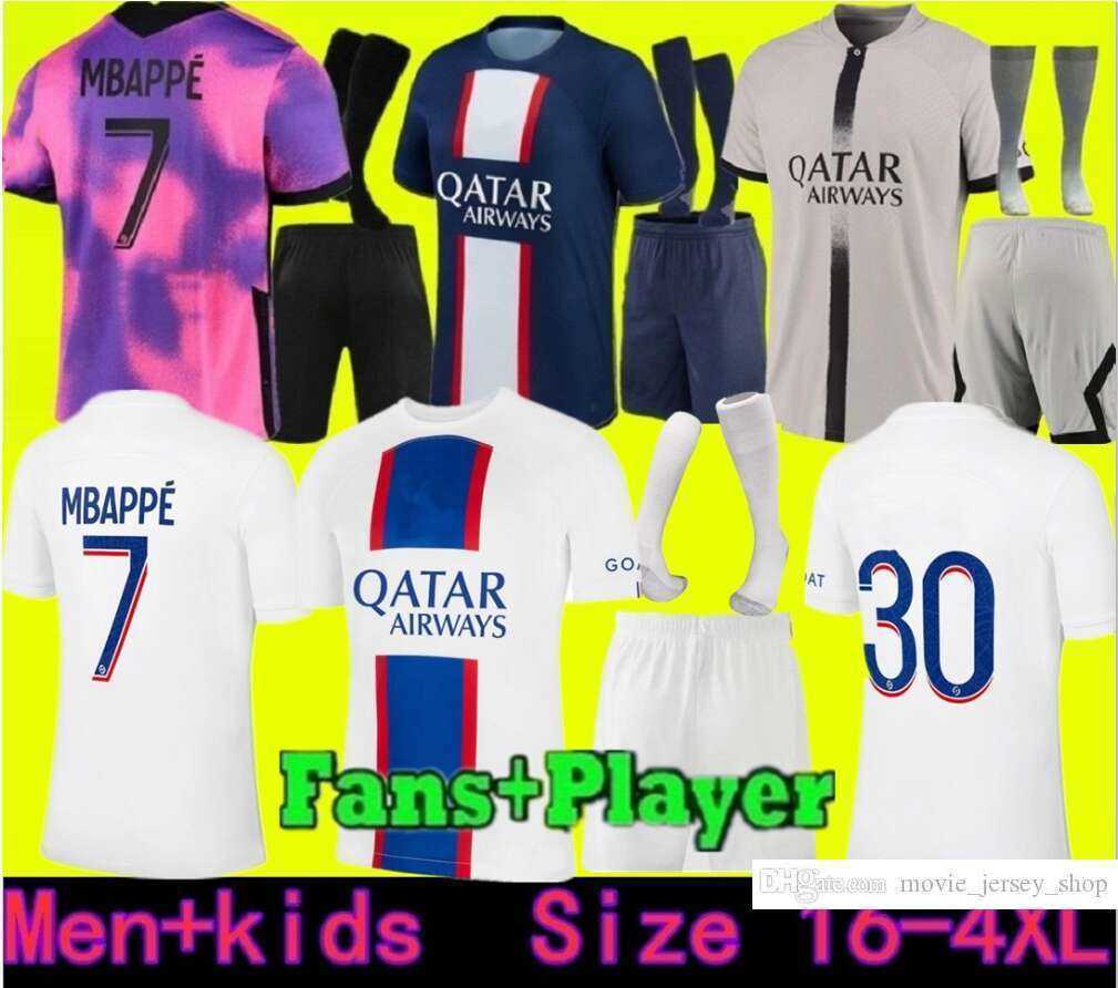 

adults and kids 21 22 23 PSGs MBAPPE soccer jerseys 2021 2022 2023 DI MARIA WIJNALDUM SERGIO RAMOS HAKIMI fourth Maillots de football kit, 21/22 home s-4xl