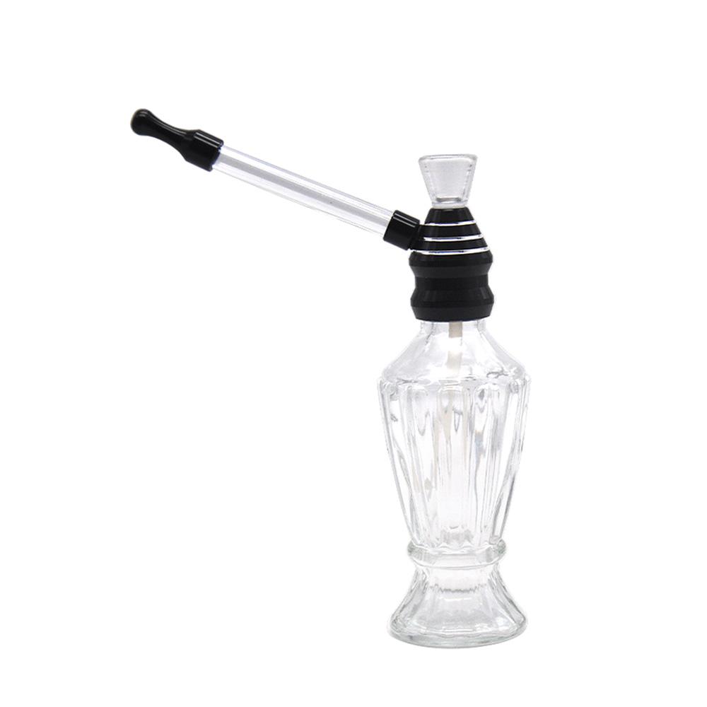 

Newest Hookah Shisha Smoking Glass Water Pipe 192MM Aluminum Metal Tobacco Ice Catcher Thickness Glass For Smoking Water Pipe Bongs