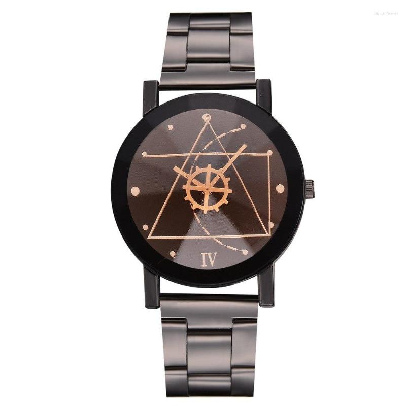 

Wristwatches Men's Watch Womens Full Steel Analog Quartz Wrist Delicate Top Business Watches Saat Relogio Masculino, Khaki