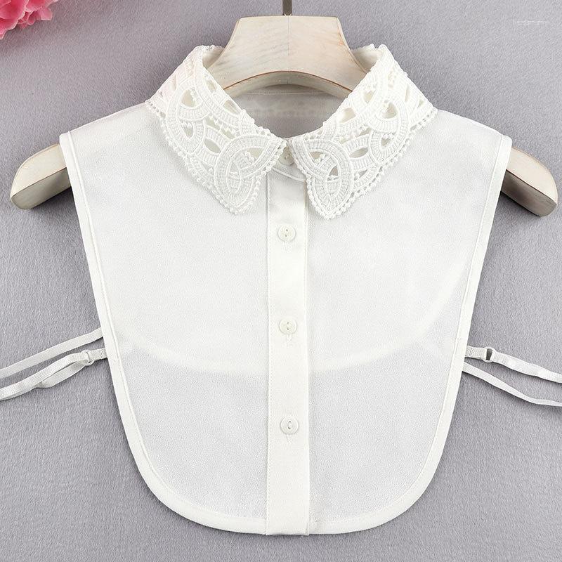 

Bow Ties Summer Style Wrinkle Resistant Chiffon Embroidered False Shirt Collar Decorative Half