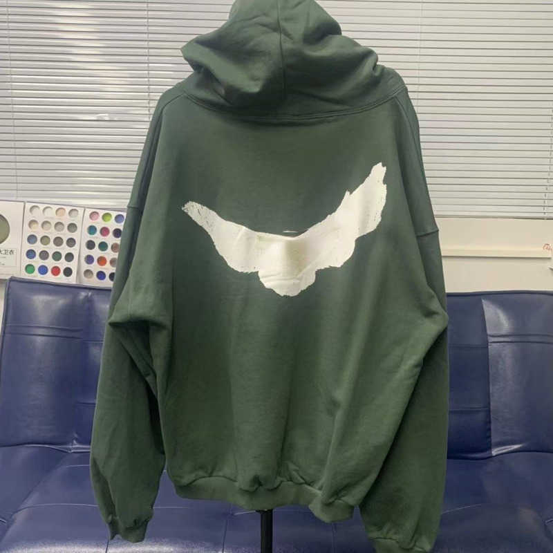 

Designer hoodie mens sweatshirt American Hip Hop Loose oversize hooded sweater Peace Pigeon Print pullover coat men women hoodies ab6, No.1