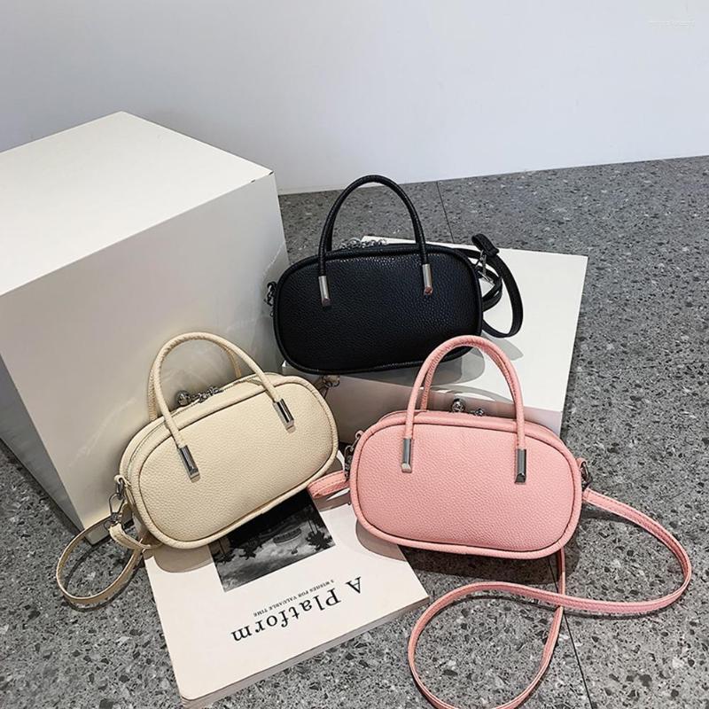 

Evening Bags Fashion Women PU Leather Shoulder Bag Female Vintage Solid Color Crossbody Leisure Handbag For Traveling, Black