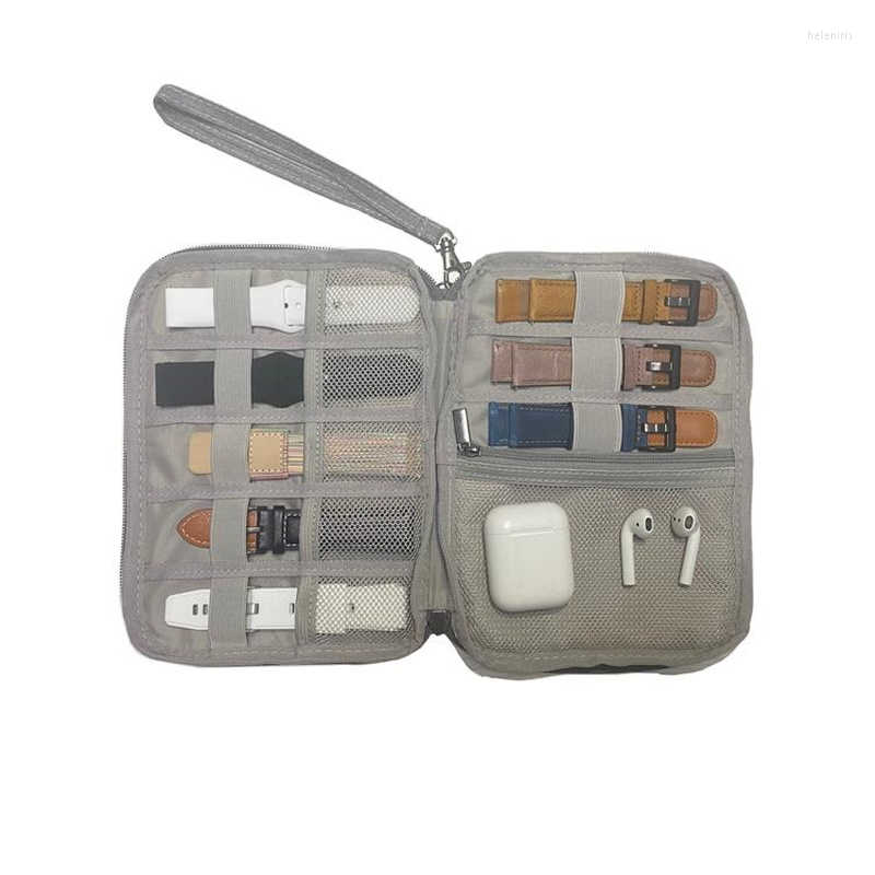 

Watch Boxes 1PC Multifunction Portable Strap Organizer Band Box Storage Bag Watchband Holder Travel Case Gray Black Colors