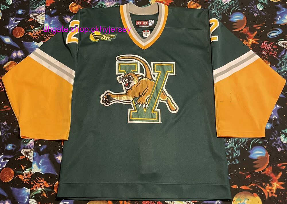 

New Jerseys Retro Cheap Stitched CCM University of Vermont Catamounts Hockey Jersey Mens Kids Throwback Jerseys, Same as picture