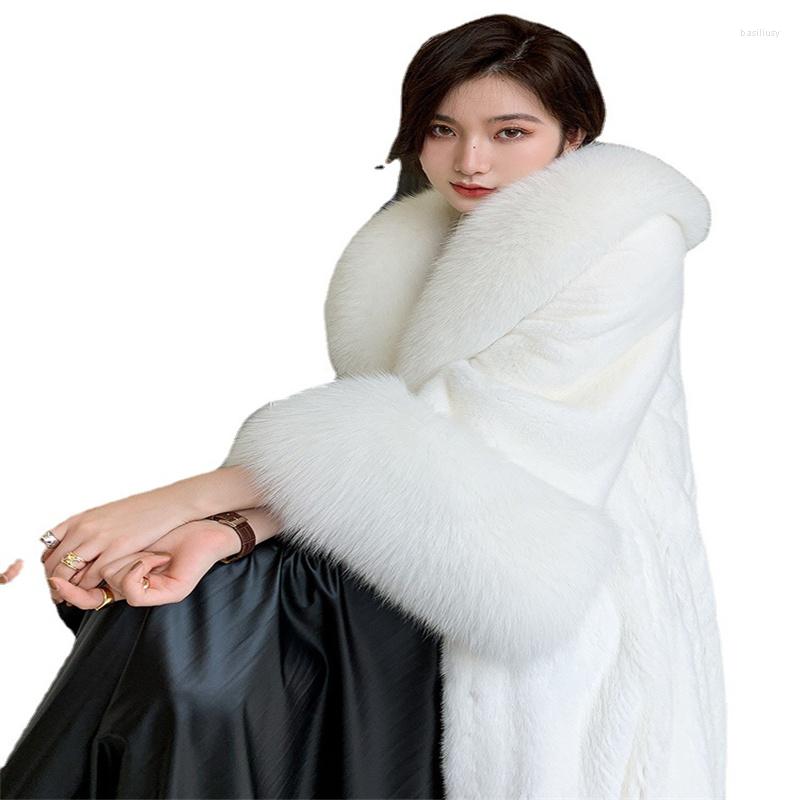 

Women' Fur Fashion Women Winter Jacket Artificia High Quality Super Warm Windproof Outdoor Womens Long Parker, White