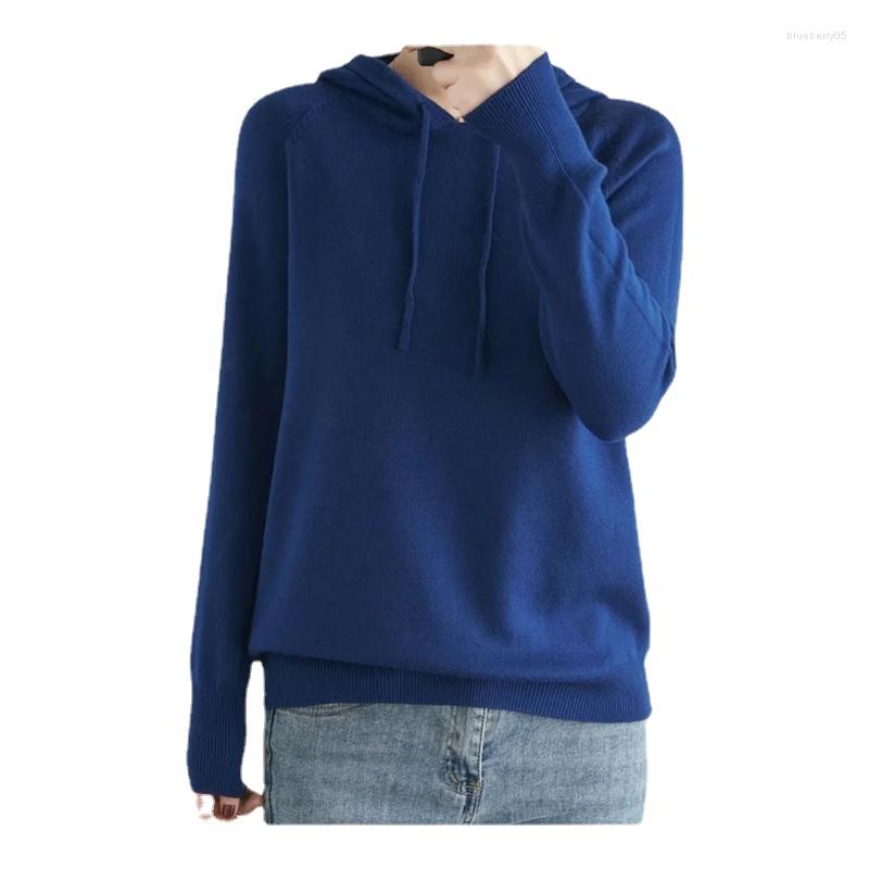 

Women' Sweaters 2022 Ladies Wool Sweater Hooded Fall Winter Fashion Pullover Warm Pocket Jacket Vest J125, Green