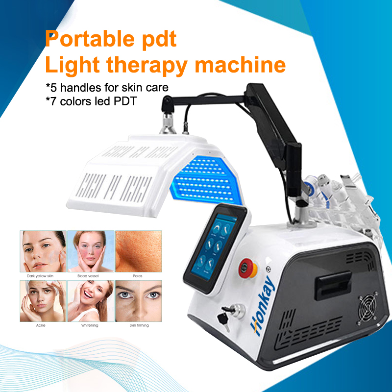 

7 Colors Pdt Led Light Photon Therapy Skin Rejuvenation Spray Gun Acne BIO RF Wrinkle LED Faical Care Whitening Beauty SPA Salon Device