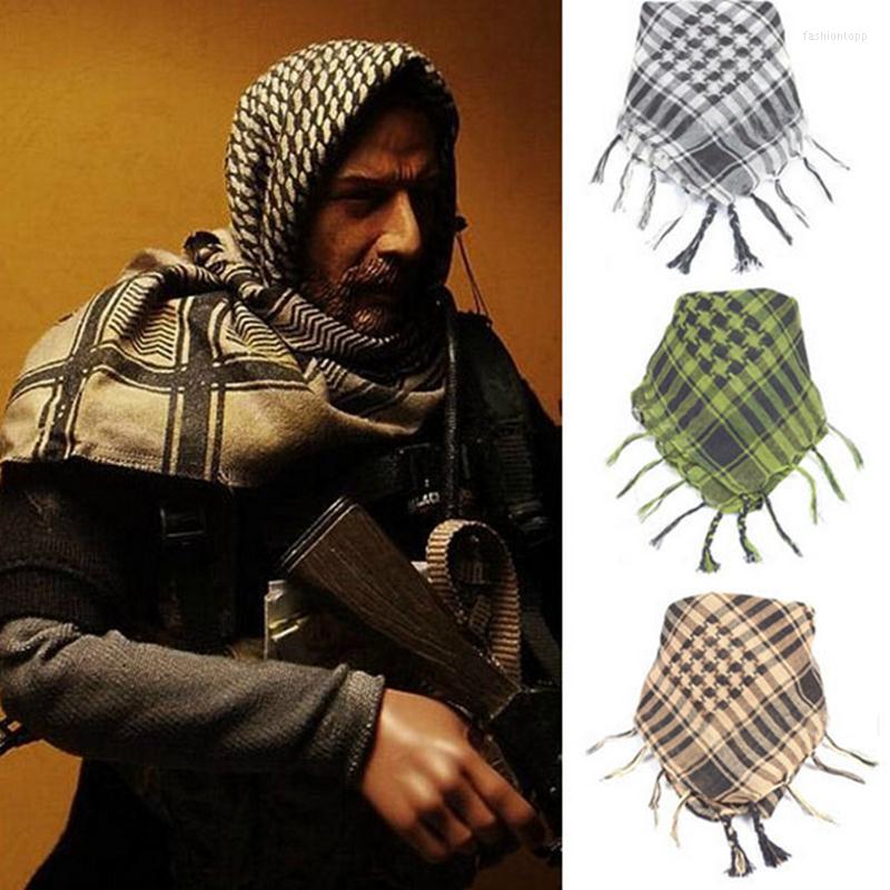 

Bandanas Military Mens Arab Scarves Windproof Muslim Tactical Outdoor Dustproof Shemagh Desert Summer Thin Cotton Scarf