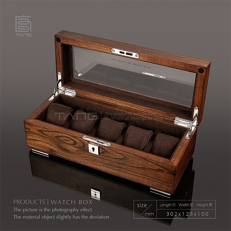 

Watch Boxes Cases 510 Slots Solid Wood Watch Box Organizer Mens Watch Storage Holder With Lock Wooden Jewelry Gift Box 221010