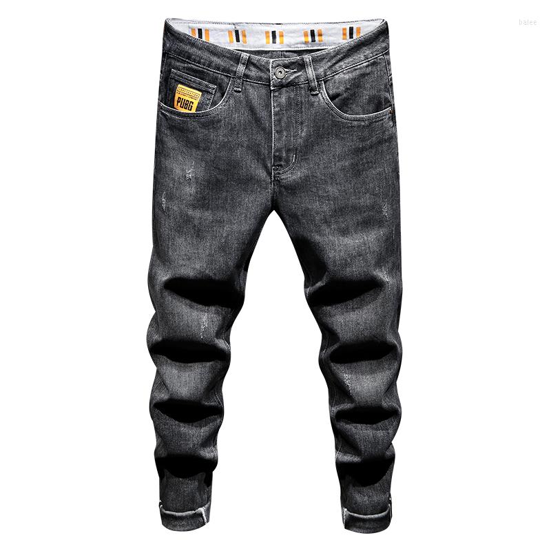 

Men's Jeans Men's Black Autumn Fashion Streetwear Personality Soft Slim Stretch All-match Pants Trousers Korean Version High Quality