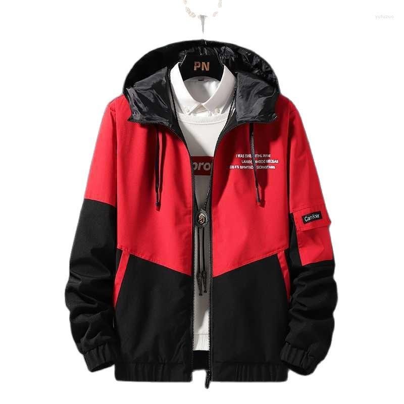 

Men's Jackets YAPU Cool Hooded Men Patchwork Streetwear Male's Casual Windbreaker Coat Male Hip Hop Jacket With Big Pockets, Yellow