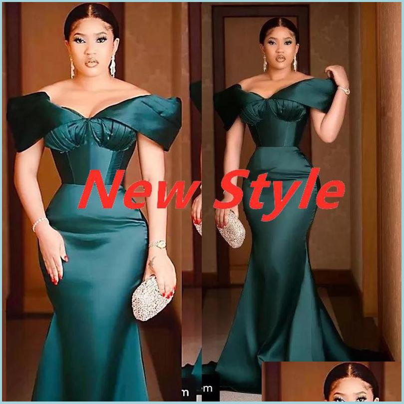 

Prom Dresses 2022 Plus Size Arabic Aso Ebi Hunter Green Mermaid Prom Dresses Sweetheart Satin Sexy Evening Formal Party Bridegroomdh Dhbhj, Daffodil