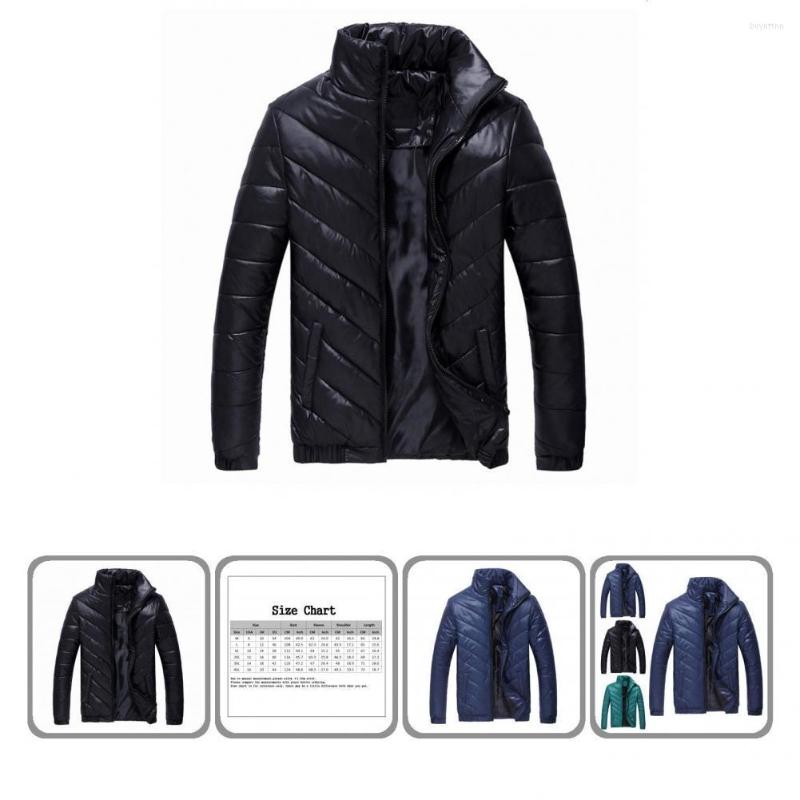 

Men's Down Coat No Pilling Jacket Static Regular Fit Simple Full-Zip Winter Puffer, Black