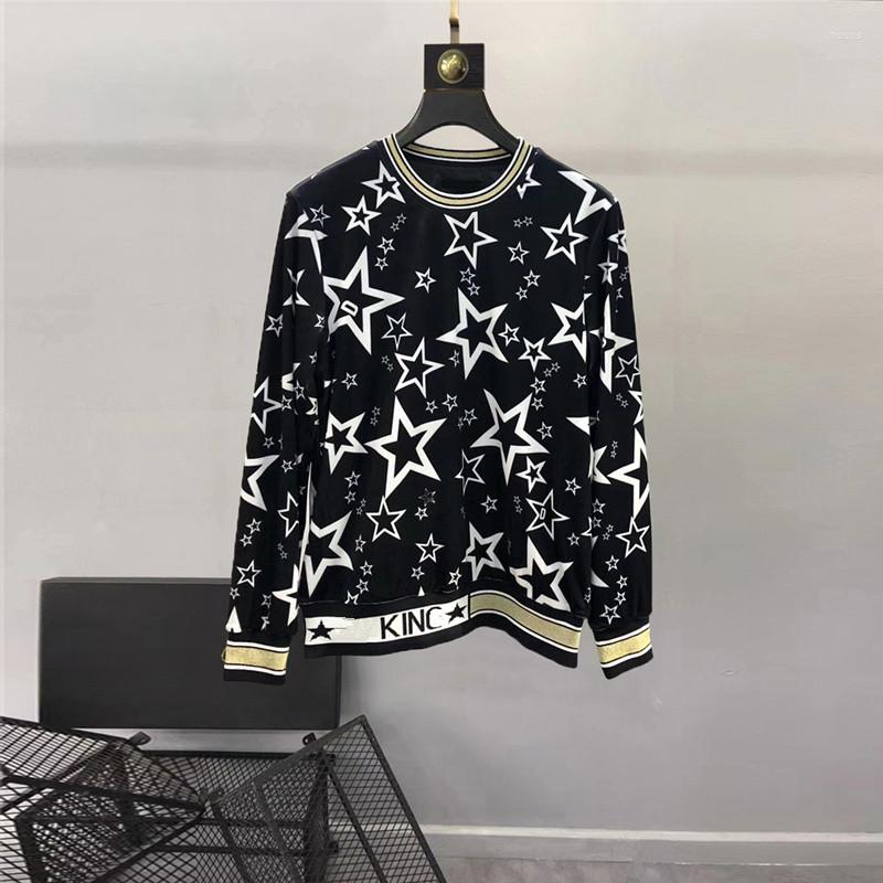 

Men's Hoodies A1076 Fashion Men's & Sweatshirts 2022 Runway Luxury European Design Party Style Clothing, Picture shown