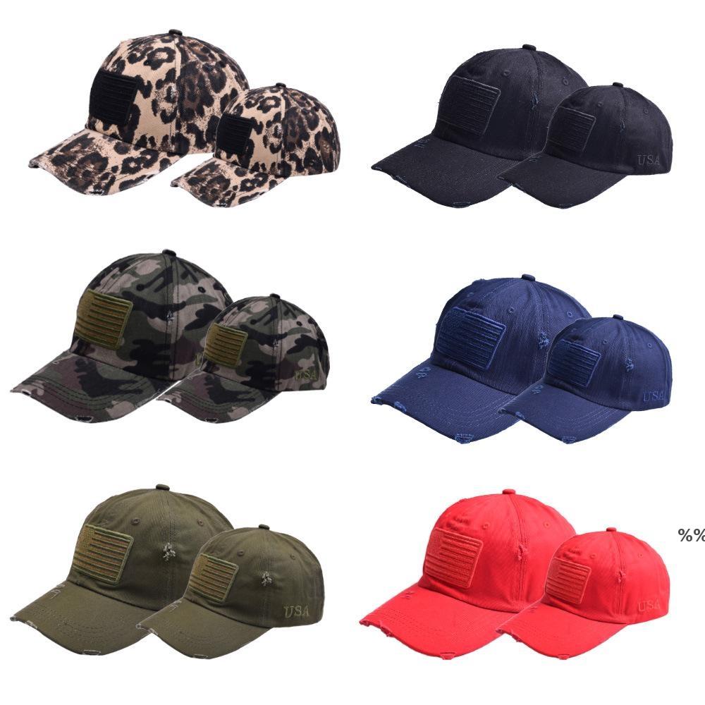

Baseball Caps Embroidered Flag Parent-Child Ponytail Cap Leopard Print Camouflage Ball Caps Summer Sunscreen Monogram Sunshade Hat ZZB16164, Multi