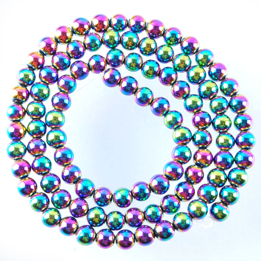 

Round Hematite Materials Spacer Loose beads Colourful 3/4/6/8/10/12mm Natural Stone Jewelry bracelets Making DIY BL302