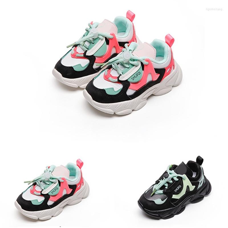 

Athletic Shoes Kids Boys Girls Fashion Mesh Sneakers Sports Children's Soft Comfortable Spring Autumn Casual Running, Black