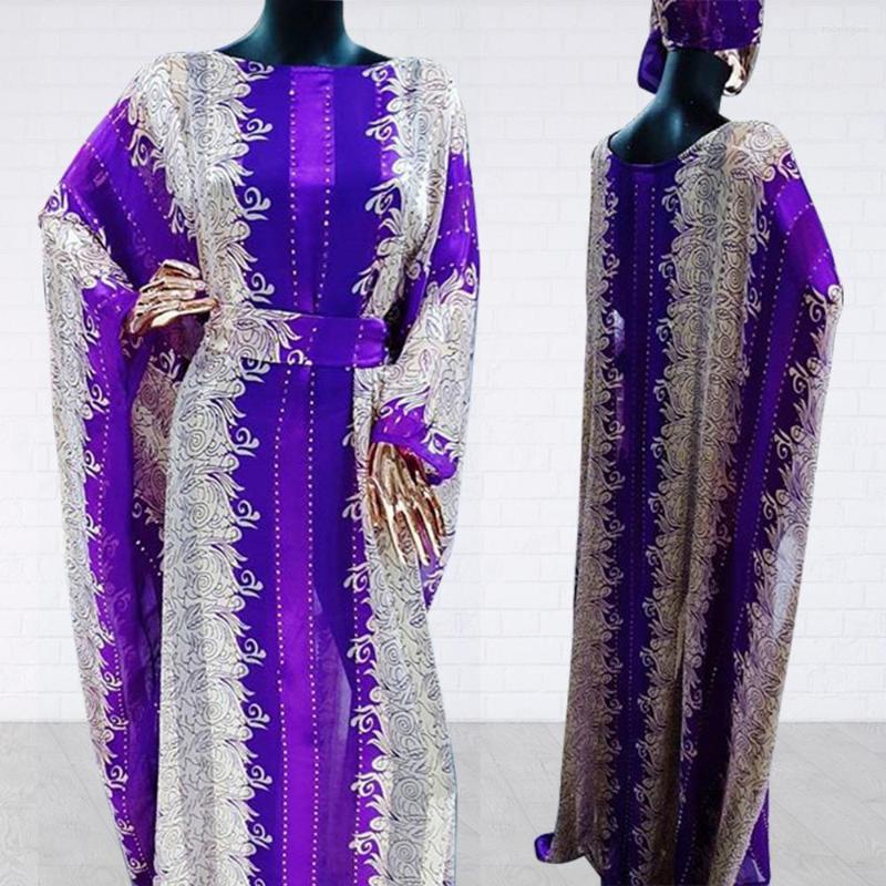 

Ethnic Clothing Vetement Femme 2022 African Women' S Maxi Dresses Stripe Colorful Fashion Print Elegant Bazin Evening Long Robe Party