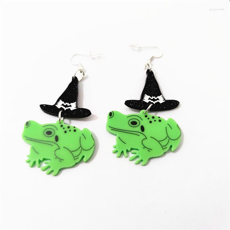 

Dangle Earrings KUGUYS Acrylic Animal Wizard Frog Drop For Women Trendy Halloween Jewelry Fashion Accessories