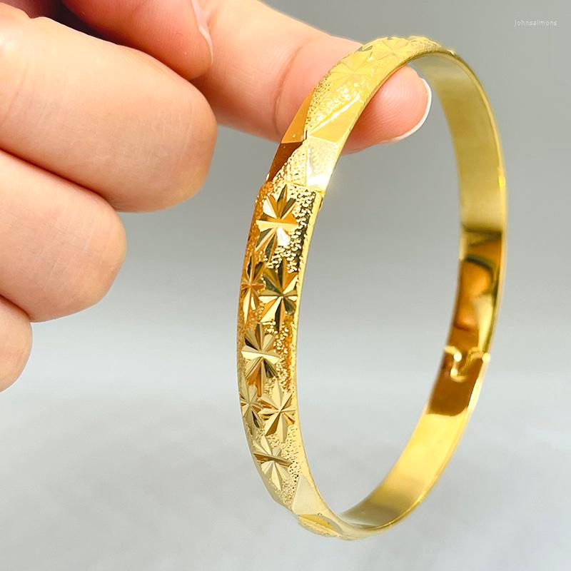 

Bangle 1pcs India Dubai Fashion Spring Ethiopia Glossy Face Bracelet For Middle East Women Gifts