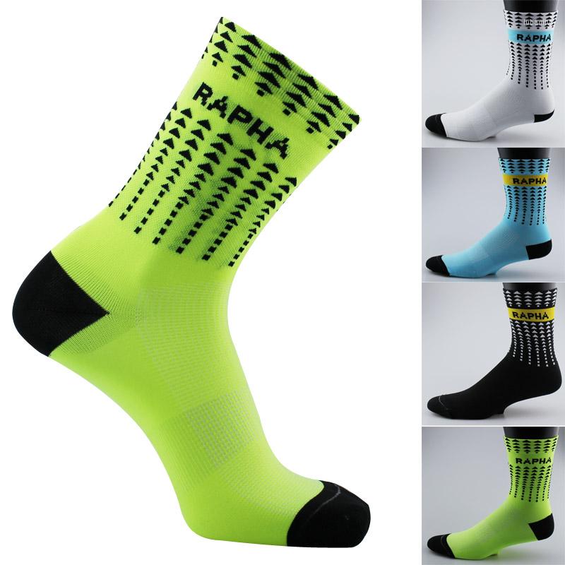 

Sports Socks ZFLAMER High Quality Professional Brand Sport Protect Feet Breathable Wicking Long Secti Cycling Bicycles Sock, Black