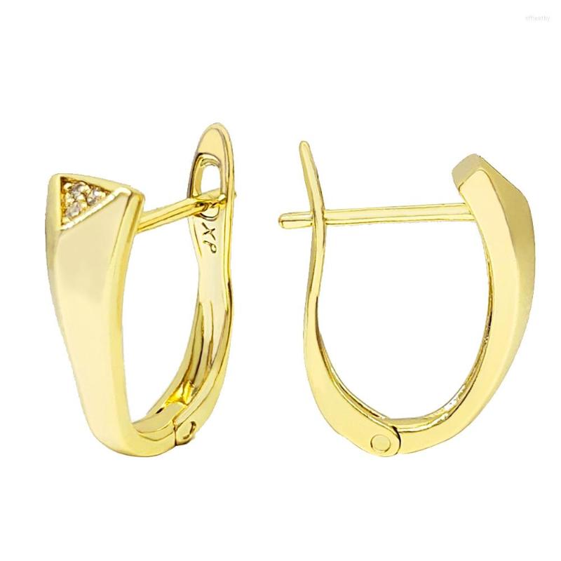 

Hoop Earrings Agsnilove 14K Gold Plated Triangle Cubic Zirconia Huggie Women Everyday Jewelry Party Wearing