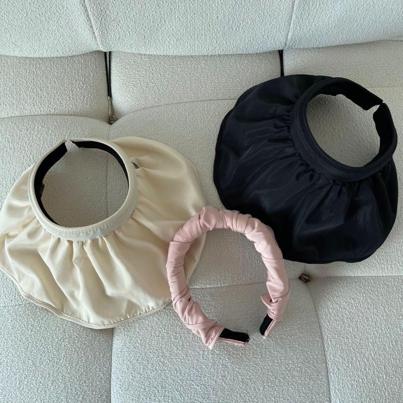 

Wide Brim Hats Shell Sun Hat Ladies Anti-ultraviolet Summer Face-covering Beach Cycling Empty Top, Black