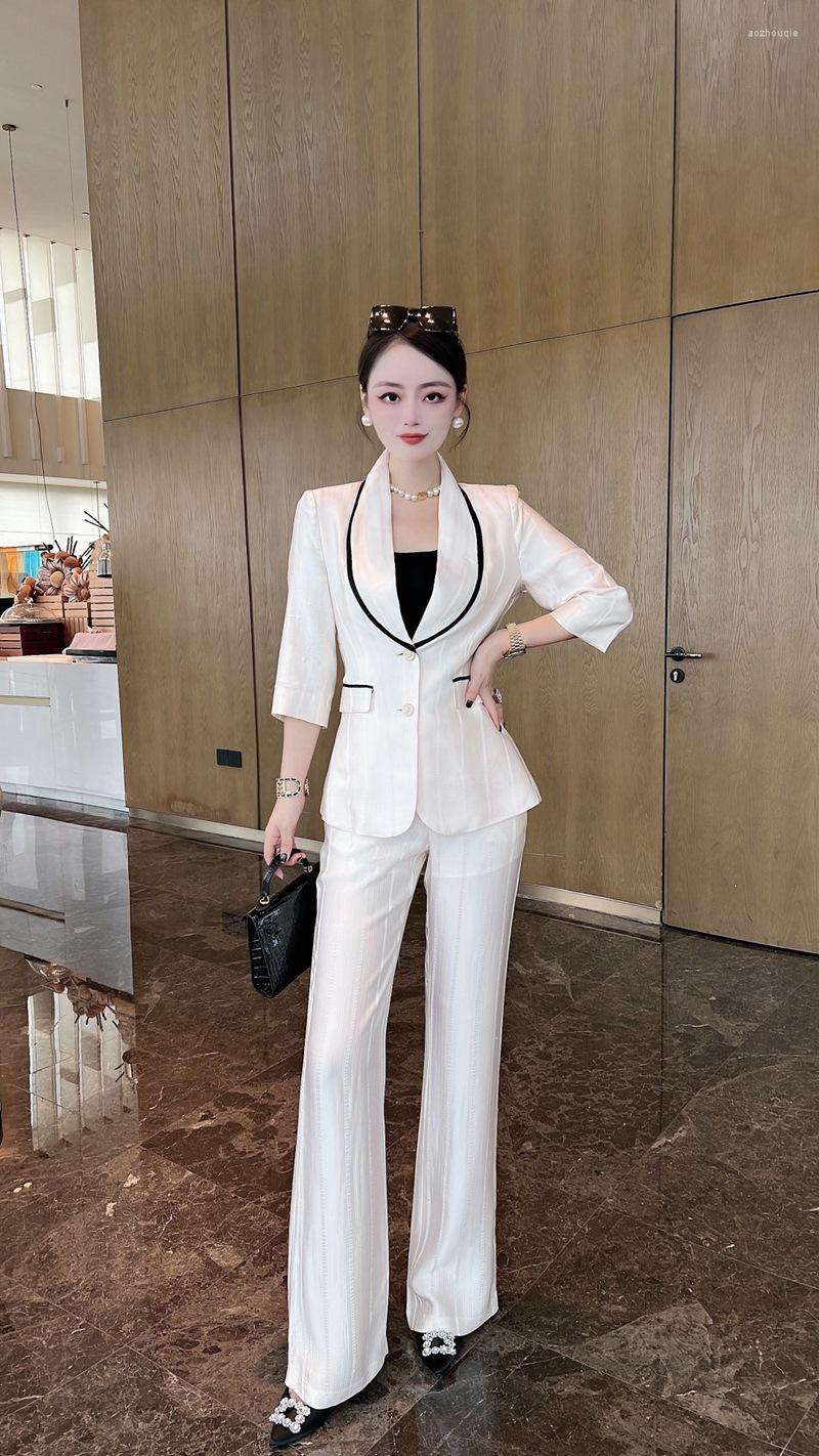 

Women' Two Piece Pants ST08138 Fashion Women' Sets 2022 Runway Luxury European Design Party Style Clothing, Picture shown