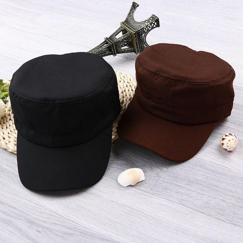 

Berets Unisex Classic Style Outdoor Plain Cap Adjustable Army Hat Cotton, Army green