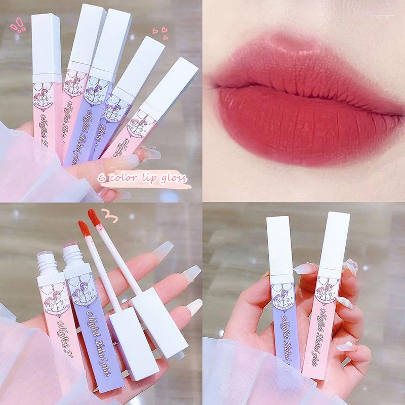 

Lip Gloss Cute 6 Color Lipstick Velvet Matte Liquid Waterproof Nude Long Lasting Red Brown Women Tint Mud Cosmetics, 05