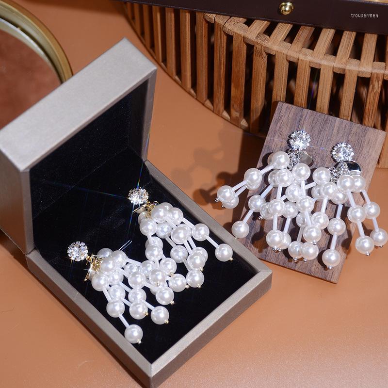 

Stud Earrings Exquisite Sweet For Women Fashion Temperament Fireworks Glamour Pearl Luxury Accessories Pendant GiftsStud