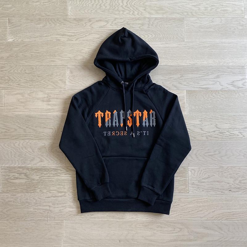 

Men' Hoodies Trapstar Oversize Sweatshirt Towel Embroidered Black Fleece Men Women Hoodie, 05