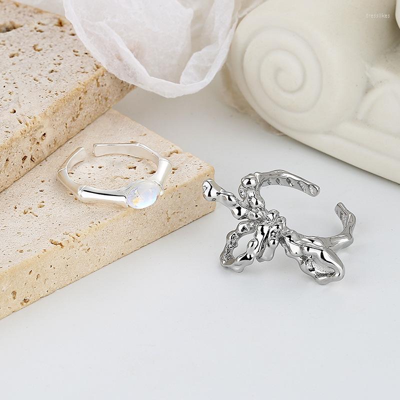 

Wedding Rings Surflove Bow Ring Moonstone Rule Bamboo For Women Open Adjustable Female Dating